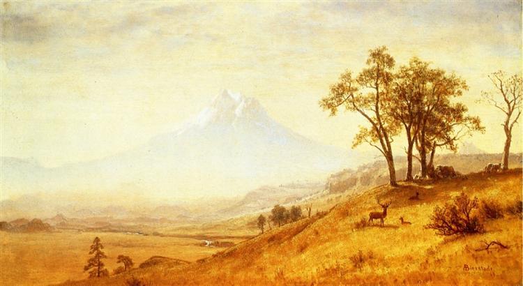 Albert Bierstadt Oil Painting Mount Hood - Click Image to Close